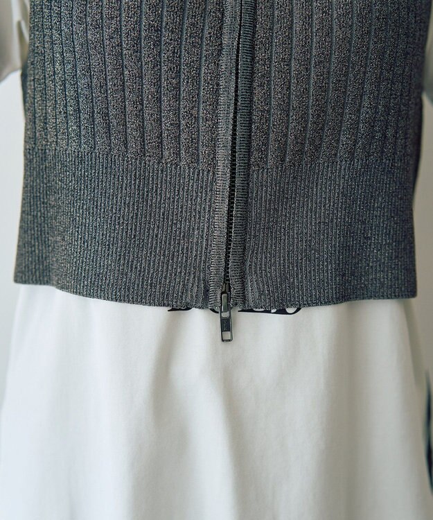 YECCA VECCA ZIPニットビスチェ Silver
