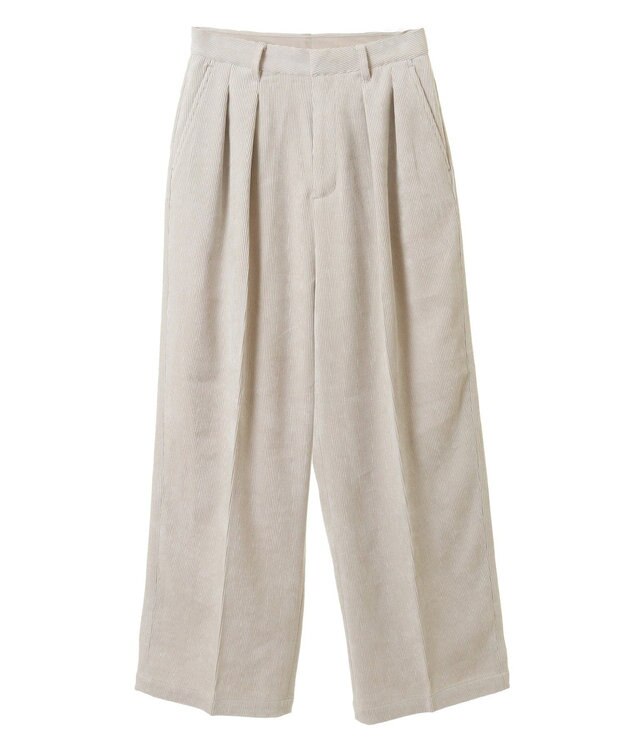AMERICAN HOLIC コーデュロイタックワイドパンツ Ivory