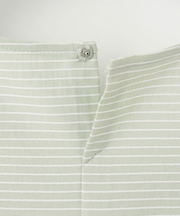 J.PRESS LADIES L ピンストライプジャージー ボリュームスリーブ カットソー ライトグリーン系1