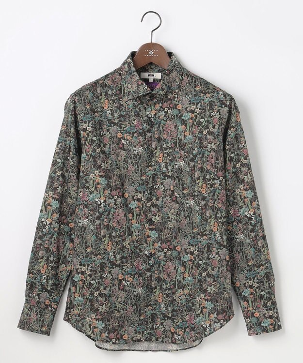 JOSEPH ABBOUD 【ジョセフ・アブード氏セレクト・英国LIBERTY社】リバティ シャツ オリーブ系6