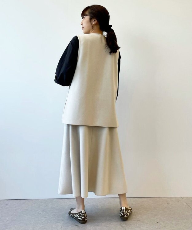 UNFILO 【セットアップ対応】ウールライク スカート アイボリー系