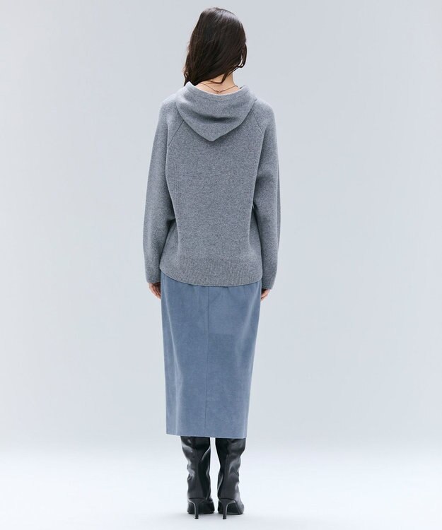 BEIGE， 【洗える】SEDONA / ウールカシミヤフーディーニット Gray