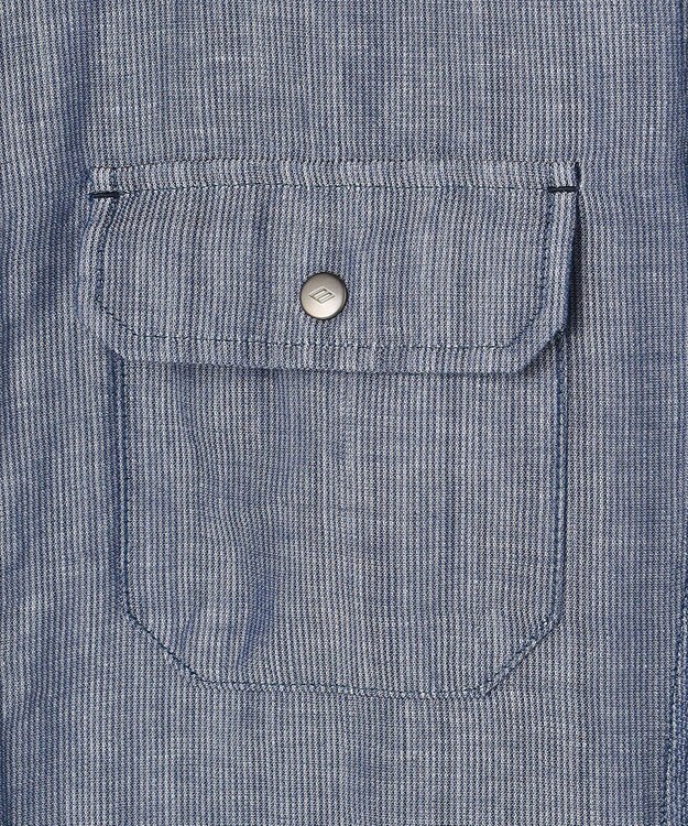 JOSEPH ABBOUD 【キングサイズ・2WAY】 リバーシブルシャツ サックスブルー系