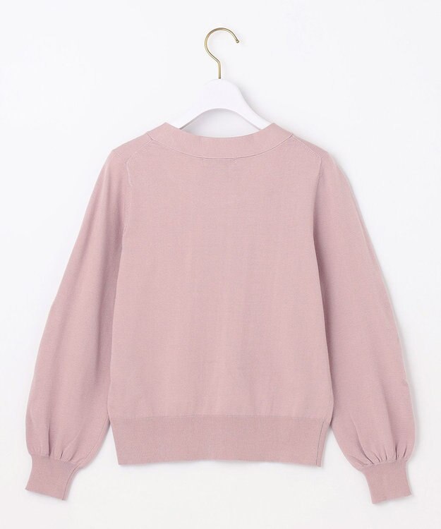 ANY SIS 【洗える】ボウタイ ニット ローズグレー