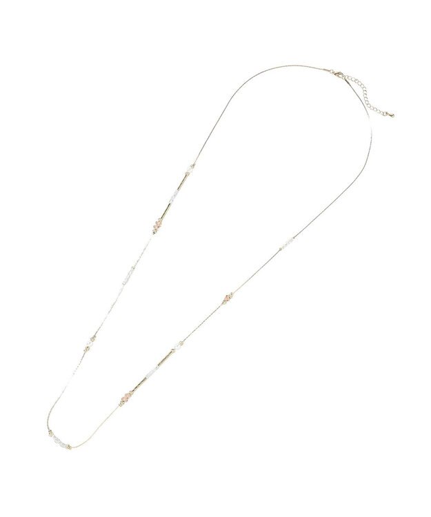 YECCA VECCA ガラスMIXロングネックレス Gold