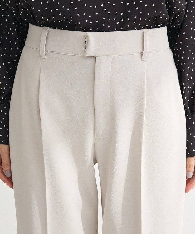 Green Parks きれいシルエット接触冷感テーパードパンツ Gray Beige