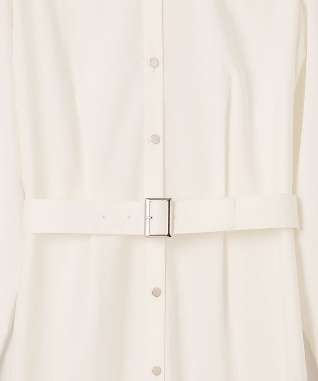 GRACE CONTINENTAL 刺繍ヘムシャツワンピース ホワイト