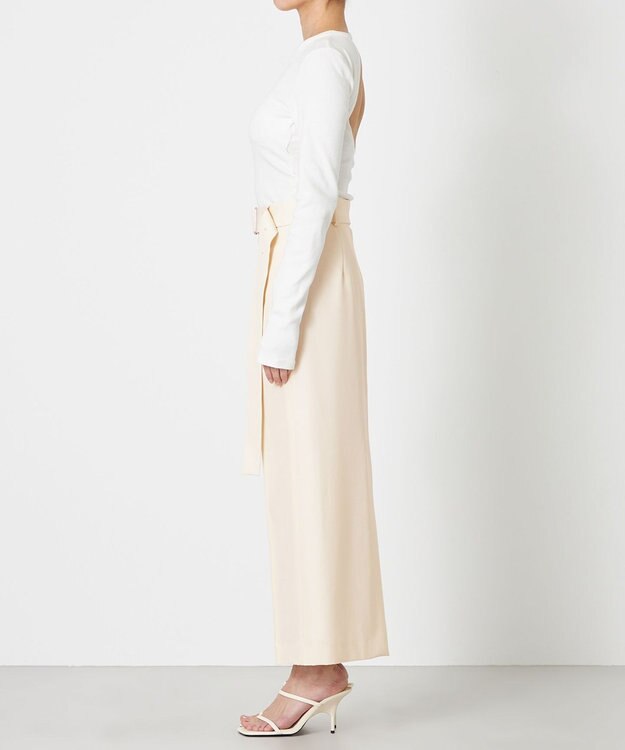 NAVE 【Nave・セットアップ可】ウールポリエステルツイルスカート アイボリー系