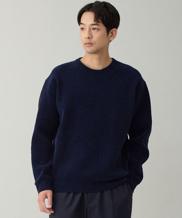 UNFILO MENS ライトモール ニット [EC限定]ネイビー
