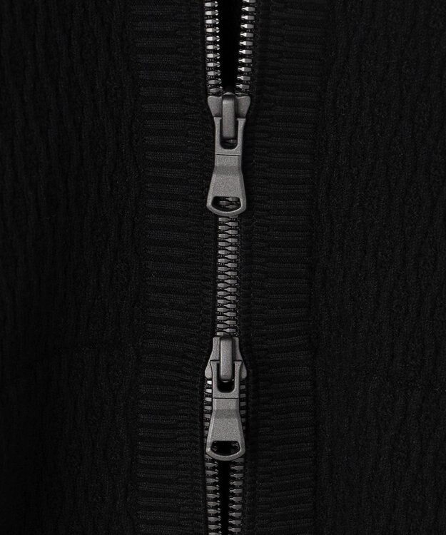 JOSEPH HOMME 【新柄】 ヴィスコースリンクス　ハイネックジップアップカーディガン ブラック系