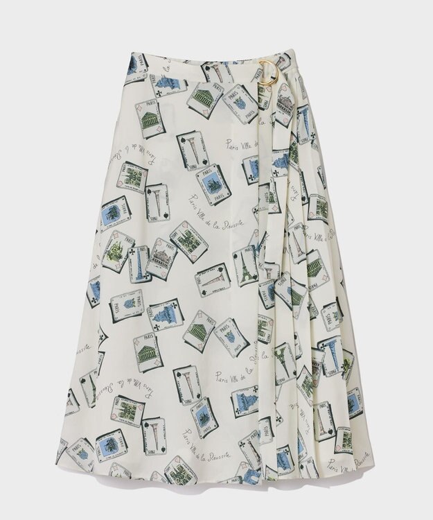 GRACE CONTINENTAL トランププリントラップスカート キナリ