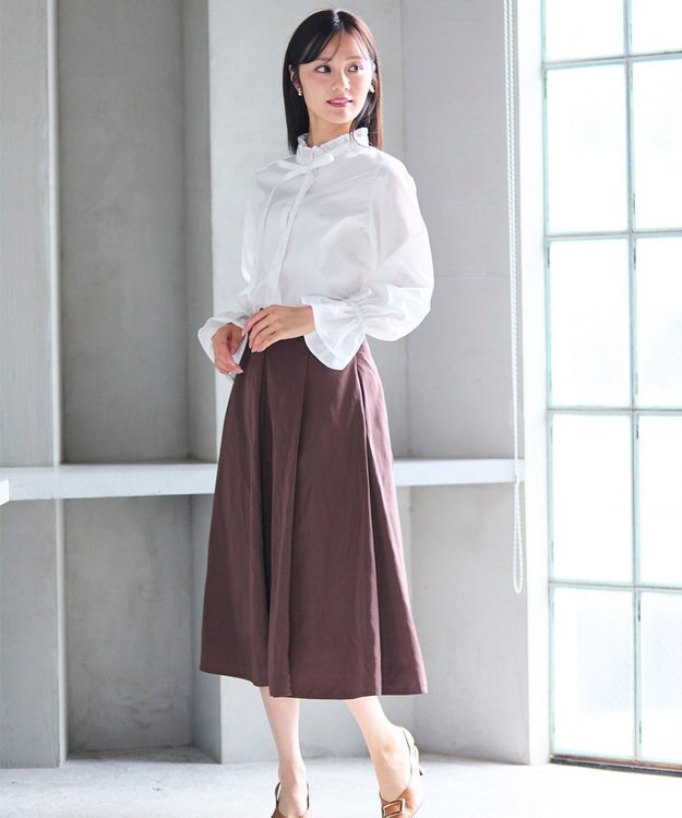 Feroux リボンディテール ブラウス ホワイト系