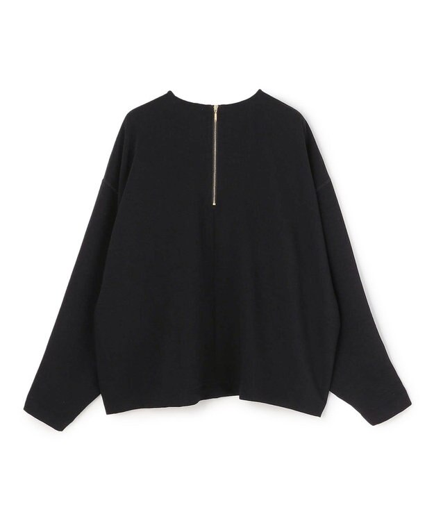 BEIGE， BROOM / スウェット風ライトフォルムプルオーバー Black