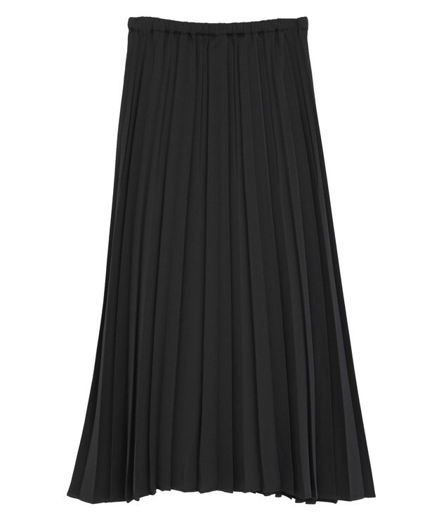 Green Parks サテン変形プリーツスカート Black