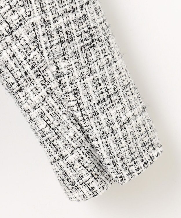 J.PRESS LADIES 【セットアップ対応】ファンシーツイード ノーカラー ジャケット ホワイト系