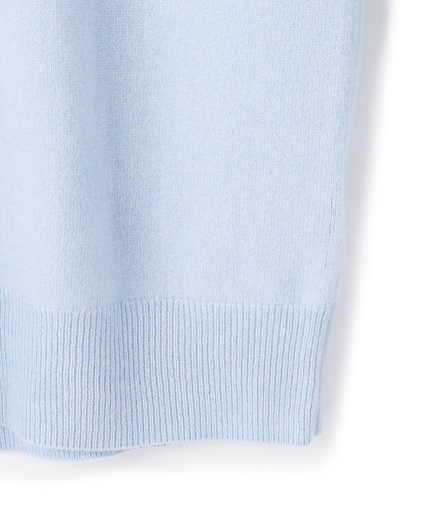 BEIGE， 【WEB限定・洗える】ALSACE / パール釦タートルネックウールニット Sax