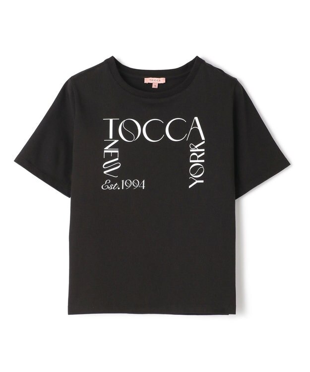 TOCCA 【接触冷感・UV90%以上カット・洗える】TNY LOGO Tシャツ ブラック系