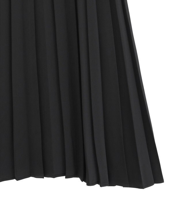Green Parks サテン変形プリーツスカート Black