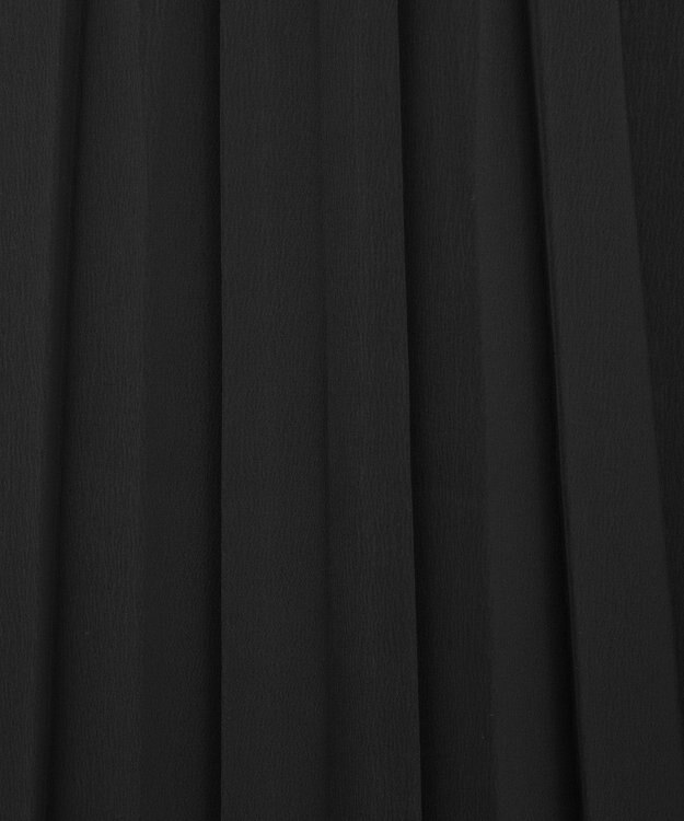 Green Parks サテン変形プリーツスカート Black
