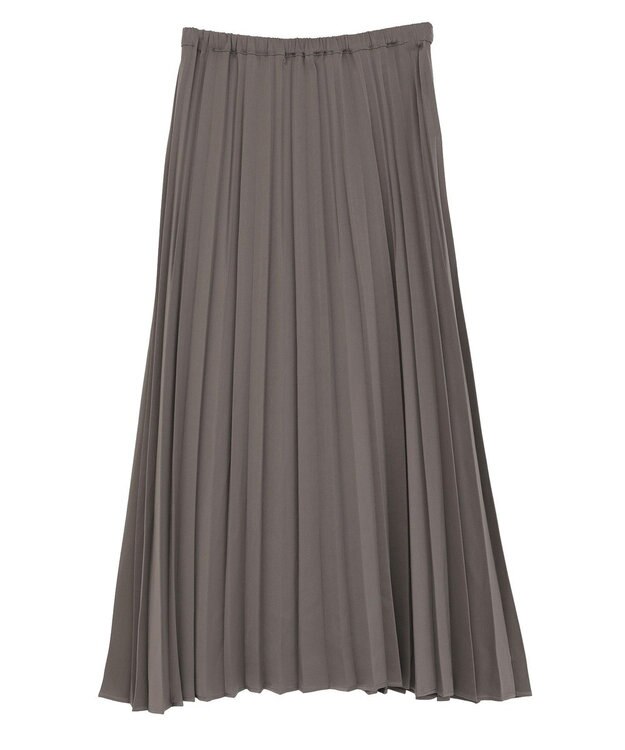 Green Parks サテン変形プリーツスカート Brown