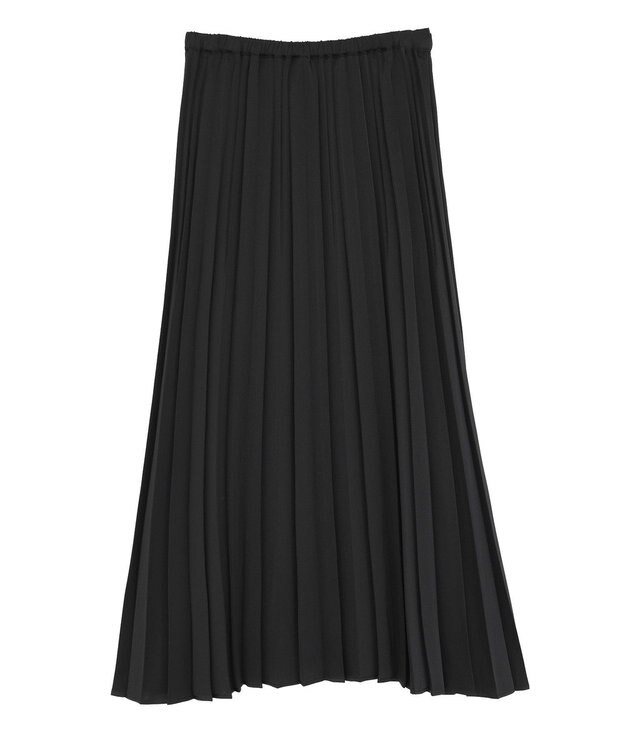 Green Parks サテン変形プリーツスカート Black