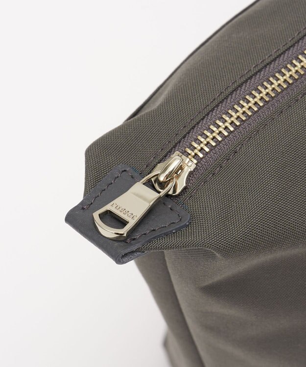 russet ＜390g/撥水性あり＞天ファスナー付きコーデュラナイロントートバッグ(CE-1560) Gray