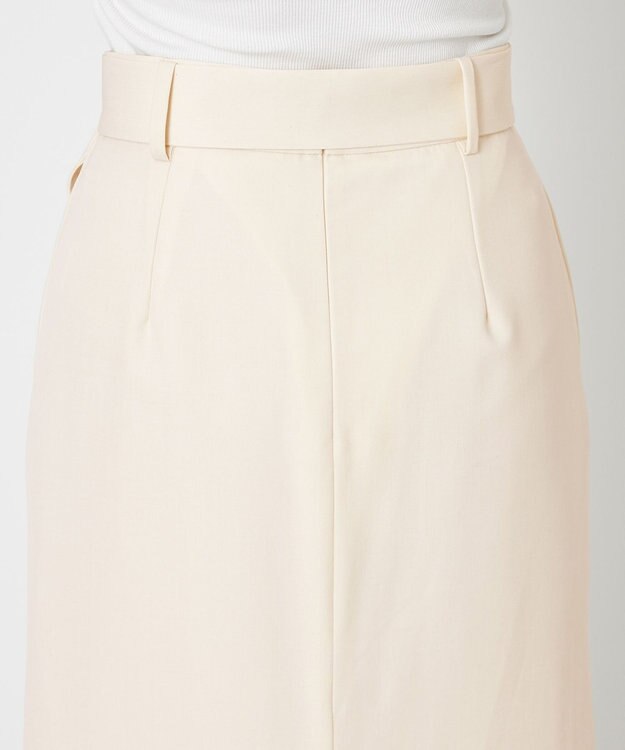 NAVE 【Nave・セットアップ可】ウールポリエステルツイルスカート アイボリー系