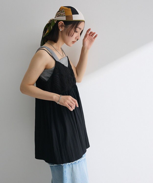 Green Parks テープ刺繍ビスチェ Ivory