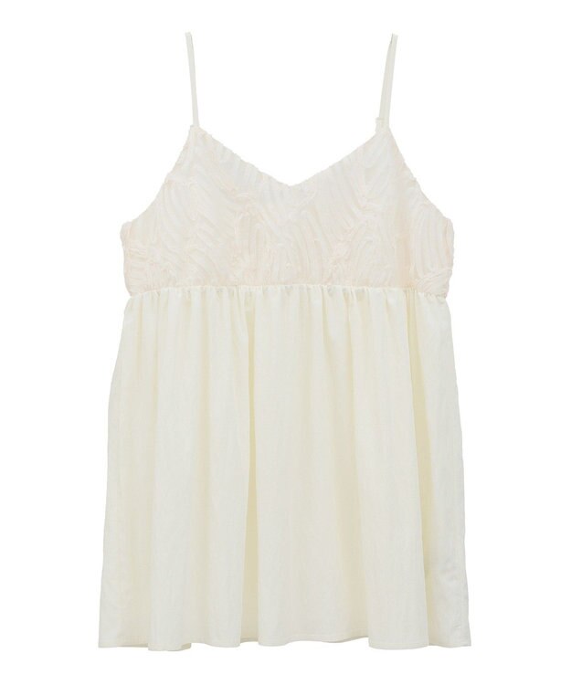 Green Parks テープ刺繍ビスチェ Ivory