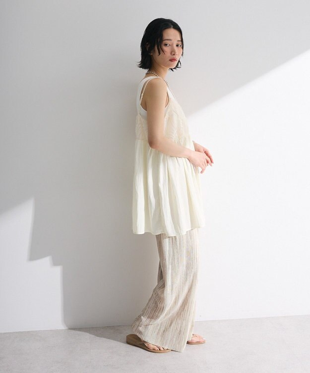 Green Parks テープ刺繍ビスチェ Ivory