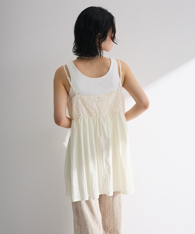 Green Parks テープ刺繍ビスチェ Ivory