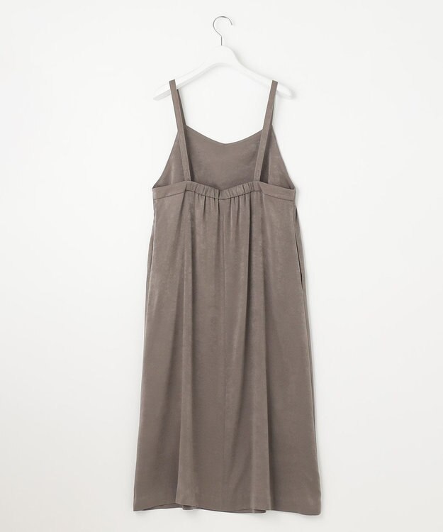 J.PRESS LADIES L 【洗える】マロンサテン キャミソール ワンピース ブラウン系