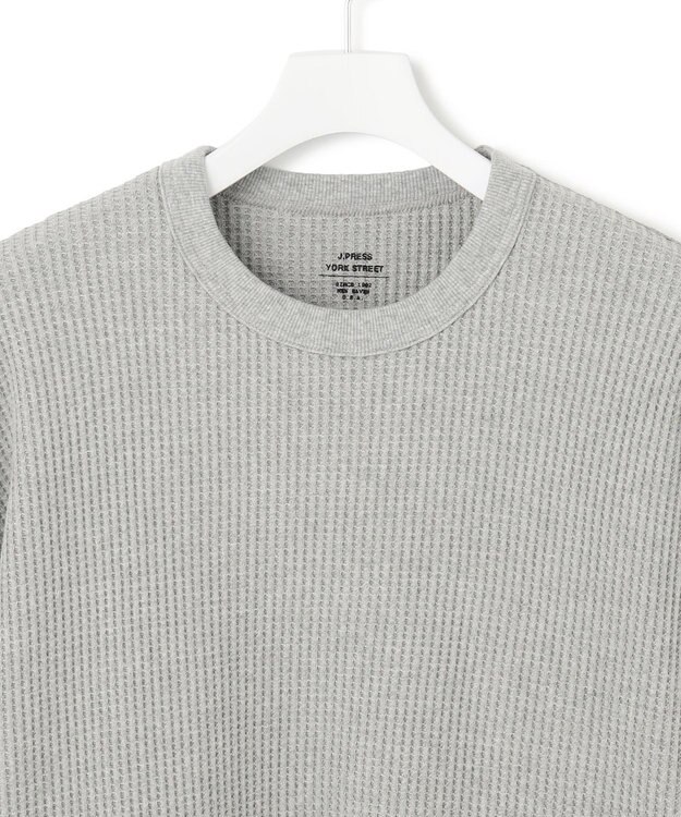 J.PRESS YORK STREET 【UNISEX】ワッフルロングスリーブ Tシャツ ライトグレー系