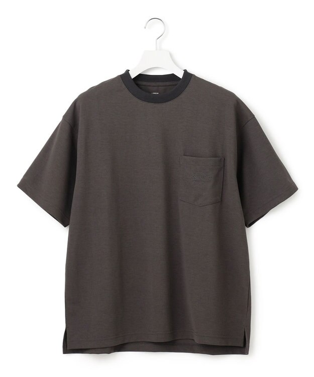 J.PRESS YORK STREET 【UNISEX】ワンポイント刺繍ポケット Tシャツ グレー系