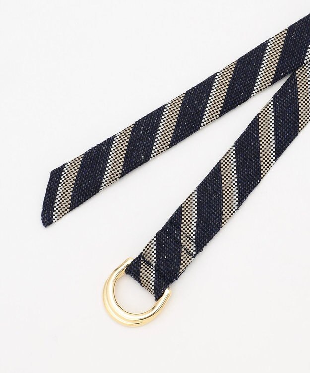 自由区 スラブシルク ベルト ストライプ