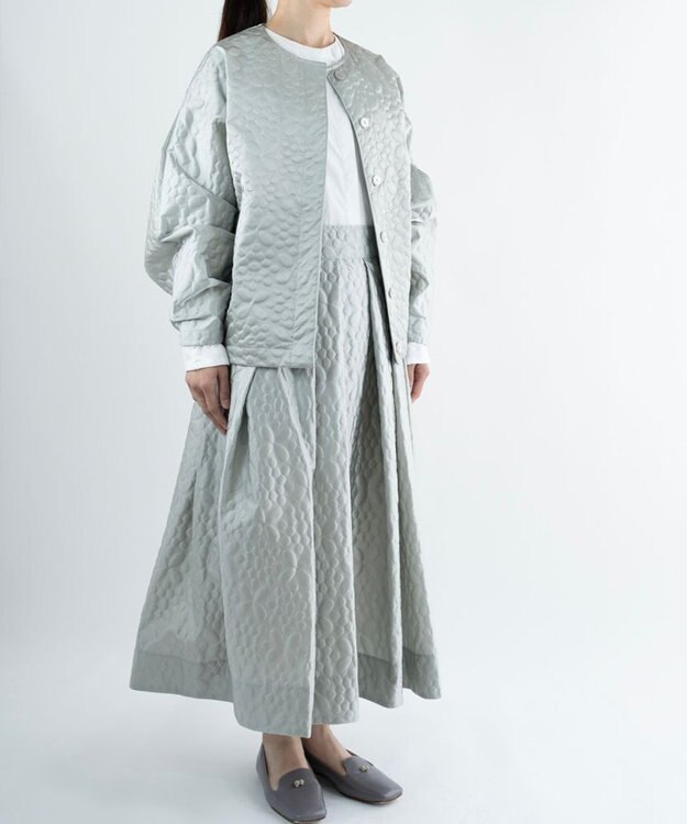 muuc 【土の凹凸を表現したナイロン素材】テレイン ブルゾン シルバーグレー