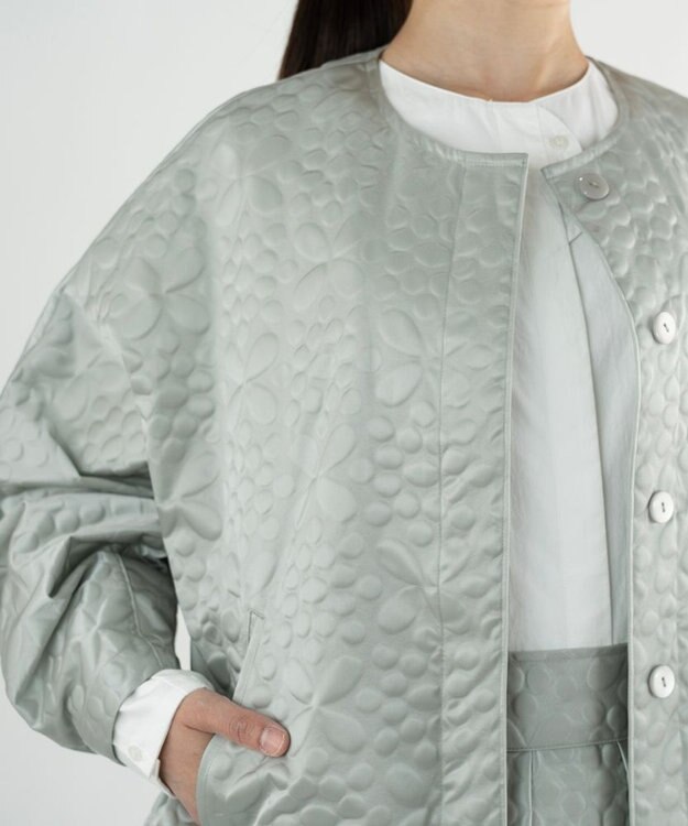 muuc 【土の凹凸を表現したナイロン素材】テレイン ブルゾン シルバーグレー