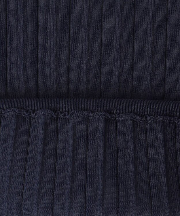 ANY SIS 【UVケア】ボウタイフレアスリーブ ニット ネイビー