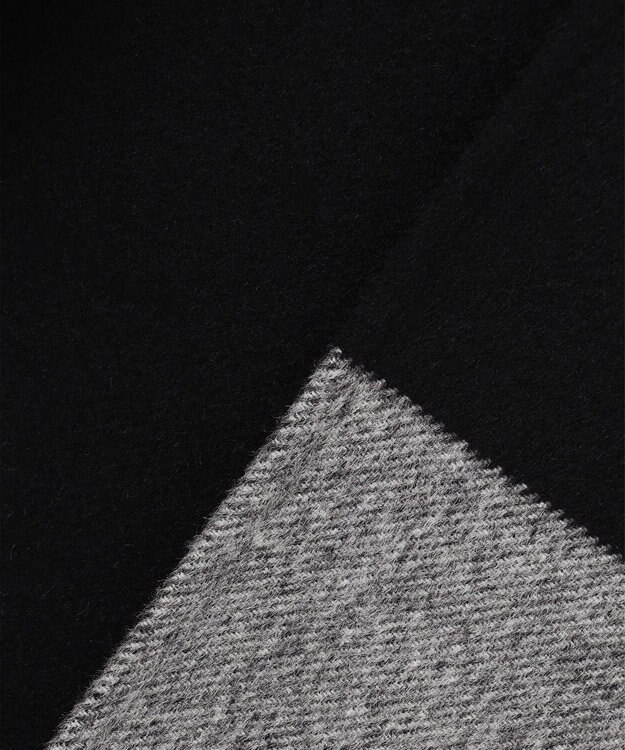 JOSEPH ダブルフェイスカラーブロック　ダブルブレステッドコート Black/grey