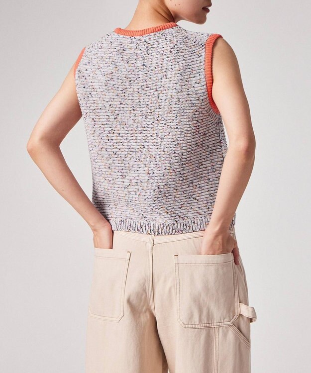 Paul Smith コントラストカラー ニットベスト ライラック