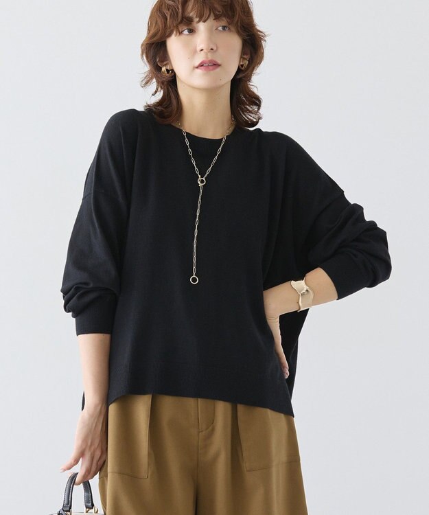 AMERICAN HOLIC バイパチルーズニットプルオーバー Black