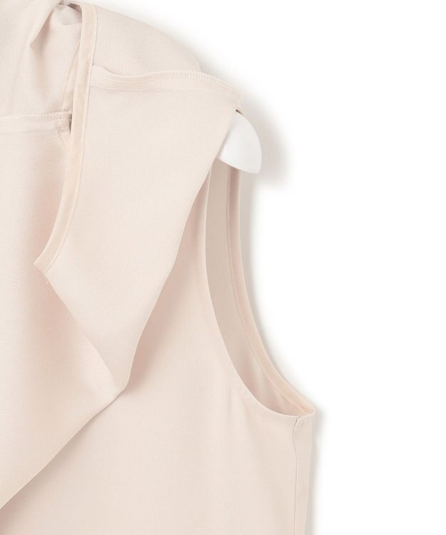 23区 【洗える】バックサテンアムンゼン フレンチスリーブ ブラウス ベージュ系