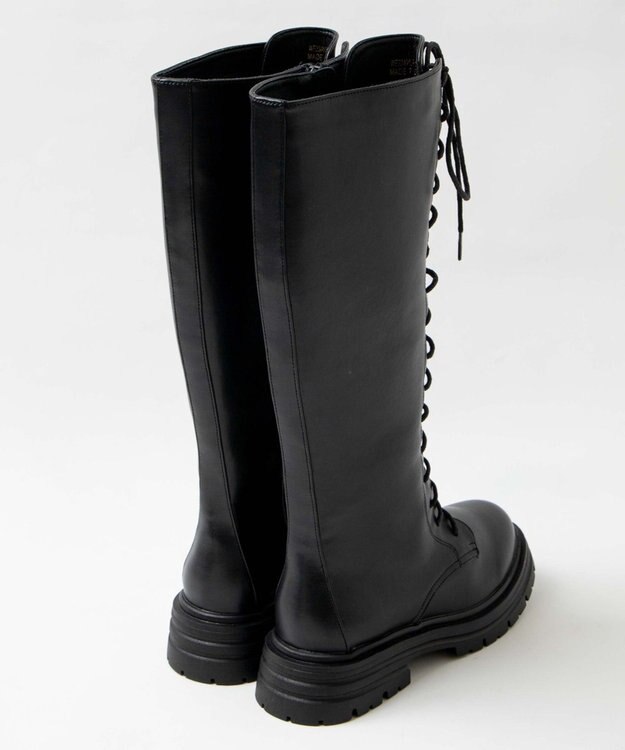WEGO レースアップロングブーツ ブラック