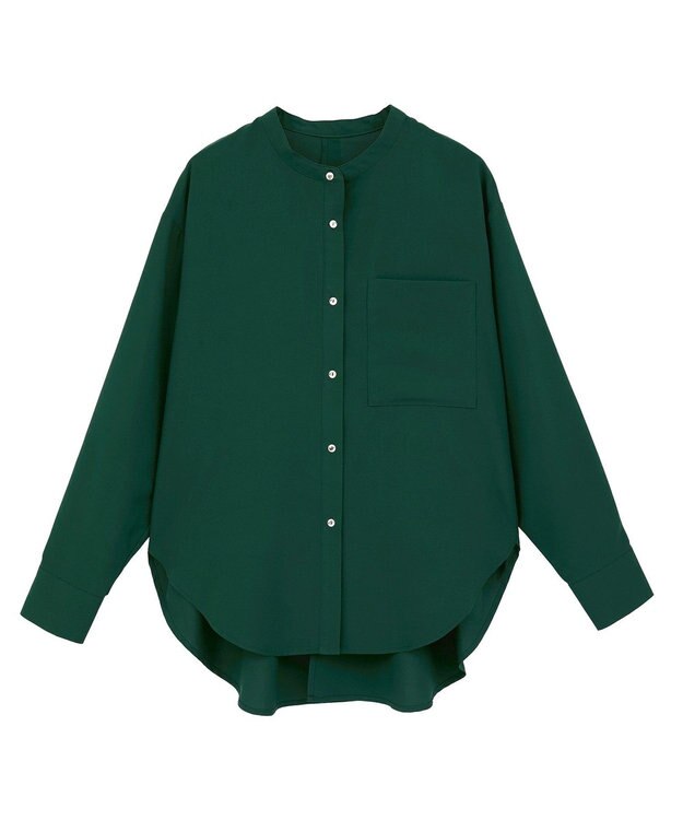 AMERICAN HOLIC 金ボタンバックシャンロングシャツ Dark Green