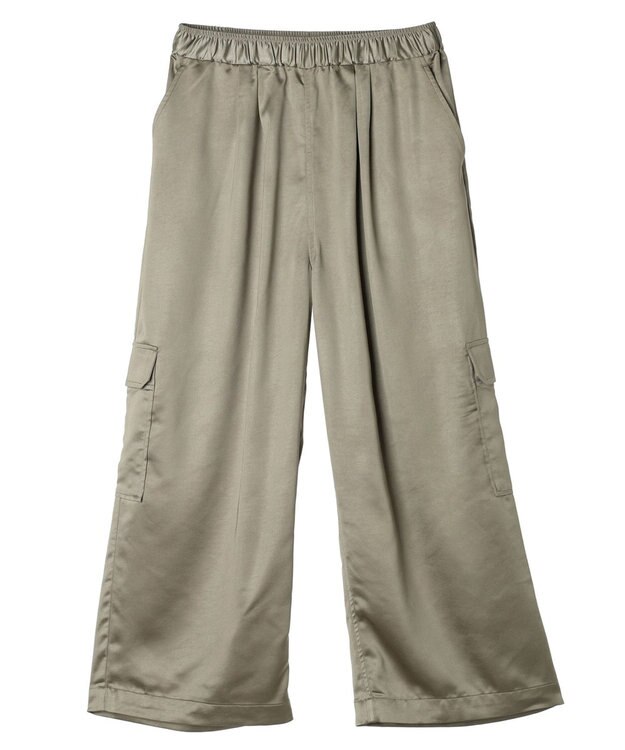 AMERICAN HOLIC サテンベイカーパンツ Khaki