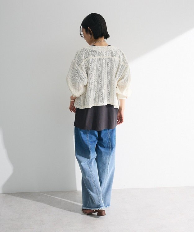 Green Parks Ｉ　レースシャツブルゾン Ivory