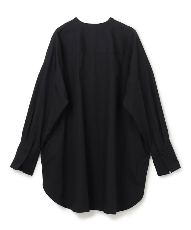 JOSEPH ポプリン　ノーカラープルオーバーブラウス Black