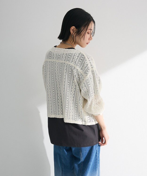 Green Parks Ｉ　レースシャツブルゾン Ivory