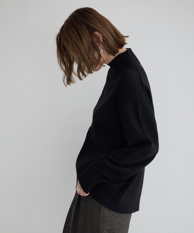 YECCA VECCA ワイドリブニット Black