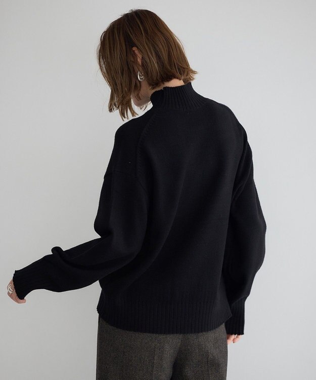 YECCA VECCA ワイドリブニット Black